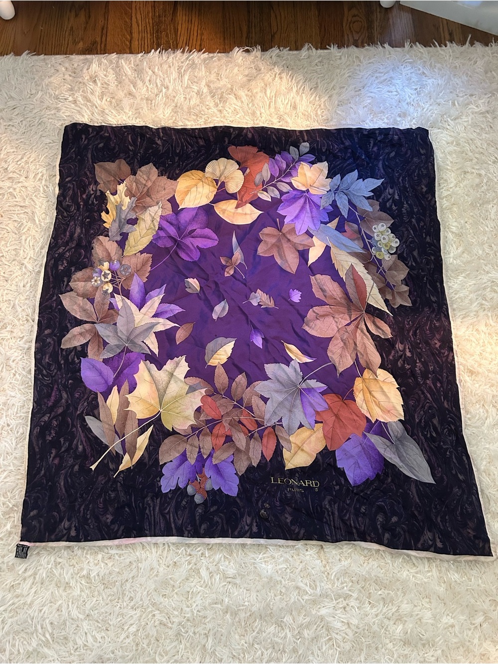 Leonard Paris Original 100% silk large scarf
